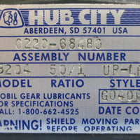 Hub City 022068480 Gearbox Model 3204 50:1 Style URLR 13/8" Shaft Dia