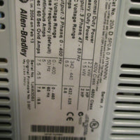 AllenBradley Power Flex 70 Adjustable Frequency Drive Ser. A 20AD5P0A0AYNNNNN
