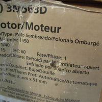 Dayton 3M563D Electric Motor 1550RPM 1/40HP 115V 60Hz 1.0A 5/16" Shaft Dia