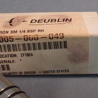DEUBLIN 1005000049 ROTARY UNION UNION SM 1/4 BSP RIGHT HAND