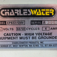 Charles Water Ion Pump Model CP922/120V 115 Volts 60/50 Cycles 4 Amps