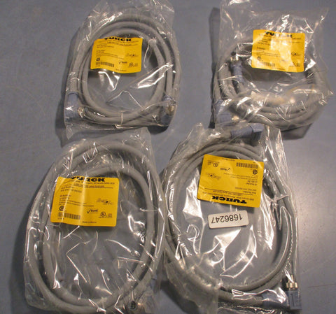 Turck WSC WKC 5737-2M/S101 Mini Fast Cordset IDN U-92170 2 Meters Long Lot of 4