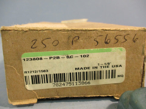 DODGE P2B-SC-102 Pillow Block Ball Bearing Unit, 2-Bolt Base, 1-1/8 in Bore