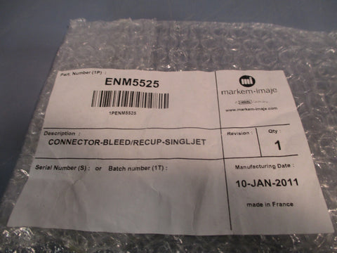 MARKEM IMAJE Compatible 5525 CONNECTORRECUP/BLEEDFOR SINGLE JET ENM5525