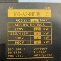 AllenBradley 100A24NB3 Contactor Ser C 24A 600VAC 10AWG Max 60/75°C