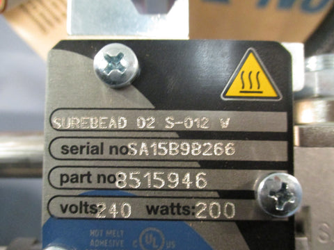 NORDSON 8515946 Surebead Hot Melt Gun BCMSURS01202ACAWRBXXXXN03 240V, 200W