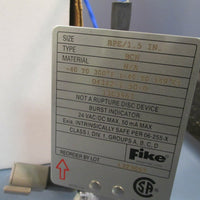 Fike Rupture Disc Burst Indicator 1.5" 40 TO 300PSI Type BCH 1339027