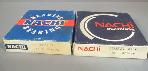 Nachi Radial Ball Bearing (Lot of Two) 6013ZZE C3