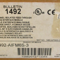Allen Bradley 1492AIFM6S3 Ser A Isolated FeedThrough Analog Interface Module