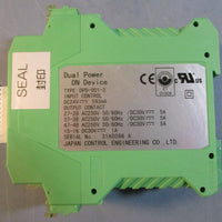 Japan Control Engineering Co. DPD0013 Dual Power On Device 250VAC/30VDC 5A