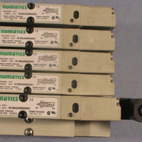Numatics 051BB400M000061 and 051BA400M000061 5 Slot Solenoid Valve Manifold