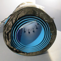 Accurate 74X.AX1 18" X 224" Conveyor Belt Drop Ends Blue Metal Detectable