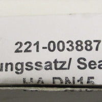 GEA Tuchenhagen 221003887 HA DN15 Actuator Seal Kit, Sealing Set