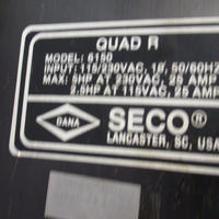 SECO QUAD R Drive 115/230VAC 50/60HZ 5HP Model: 6150