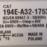 Allen Bradley 194EA321753 Ser B Switch Disconnector 32A 600VAC 50/60Hz