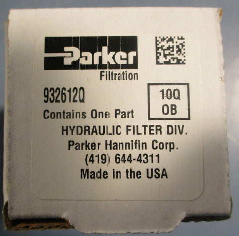 Parker 932612Q Hydraulic Filter Element 0-600L/min 1015psi Max Lot of 2