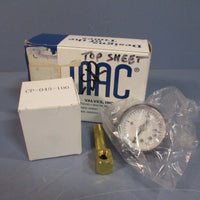 MAC Valve Pressure Gauge With Extension, 0160PSI, 1/8" NPT N8201601