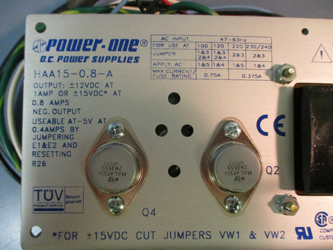 PowerOne A.C. Power Supplies HAA150.8A 12VDC