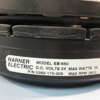 WARNER ELECTRIC EB650 24V, 35 Watts ARMATURE AND CARRIER ASSEMBLY 5382170005