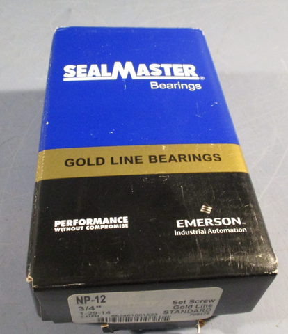SealMaster Gold Line Bearings NP-12 2-Bolt Pillow Block Bearing 3/4-inch Bore