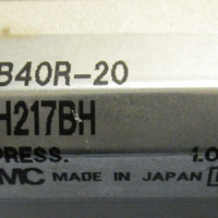 SMC MK2B40R20DCH217BH Pneumatic Air Cylinder 6" Stroke 1.0 MPA
