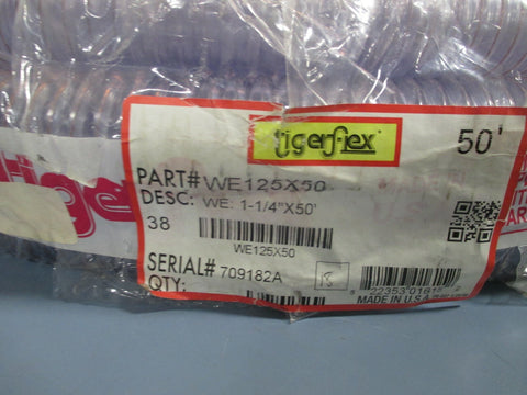 TigerFlex 1-1/4" x 50' Handling Hose Phthalate Free WE125X50 Serial# 709182A
