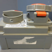 Mennekes Switched & Interlocked Receptacle 20A 1 Ph 125/250V 1/2.5HP ME 420HMI12