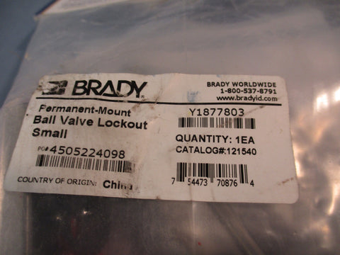 Lot of (2) Brady 121540 Ball Valve Lockout Device Permanent Mount