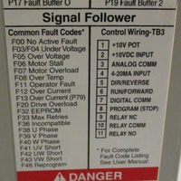 Allen Bradley 160AA04NSF1 Series C 0.75 KW 1HP analog OAT  0 50 Deg