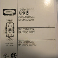Hubbell GFR15I Wiring Device GFCI Receptacle 2 Pole 15A 125VAC Lot of 2