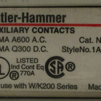Cutler Hammer W211K4CN Reversing Contactor C.001 3PH W201K4CN