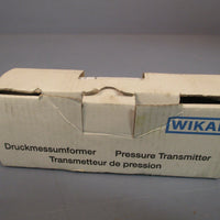 WIKA PRESSURE TRANSMITTER 0 to 25 PSI S10 8341995