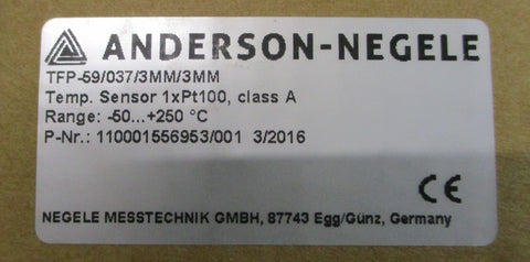 Anderson-Negele TFP-59/037/3mm/3mm Temperature Sensor