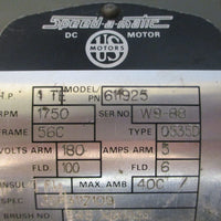 US Motors 611925 Speedamatic DC Motor 35P311Z109 1750RPM 1HP 5/8" Shaft Dia