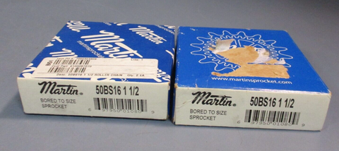Lot of (2) Martin Sprocket, 16 Teeth 50BS16 11/2