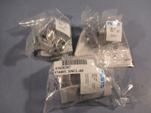 LOT OF (3) FESTO SWIVEL CLEVIS FLANGES EARRING MOUNTING SNCL40 / 174405