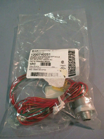 Brad Connectivity Micro-Change Receptacle 6-Pole Male 1/2 NPT 1200740251