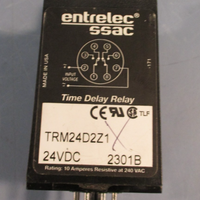 ENTRELEC SSAC TRM24D2Z1 TIME DELAY RELAY, 24VDC .05-1.0 SECONDS