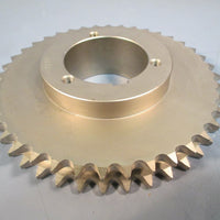 BROWNING BUSHING BORE ROLLER CHAIN SPROCKET HUB 40 TEETH TYPE Q, 2 ROW, D50Q40
