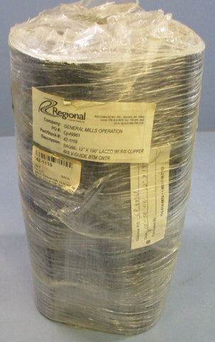 Habasit SAQ-8E Conveyor Belt 12" W x 198" L 3/32" Thk 42-1119 V-Guide