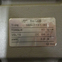 Toshiba WFA00750VSQA AC Servo Motor RA20L 750 W, 1500 RPM w/ DC Brake NWOB