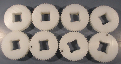 Timing Sprocket Square Bore 11/2" Bore 46 Teeth 3/8" Channel UHMW (Lot of 8)