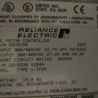 Reliance Electric VTAC 7 HVAC Drive 20V4150 AC Motor Controller 20H4150 15kW