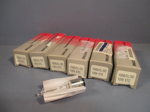 PHILIPS TUNGSTEN HALOGEN LAMP LOT OF 6 150Q/CL/DC