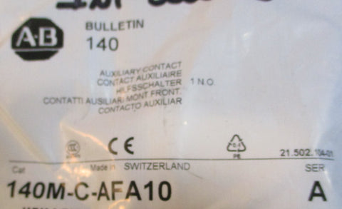 Allen Bradley 140MCAFA10 Series A Auxiliary Contact 240VAC 5A