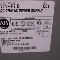 AllenBradley Power Supply Rev: C01 Series D 1771P7