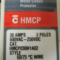 Cutler Hammer HMCP030H1A02 Ser C Motor Circuit Protector 30A 600VAC-250VDC