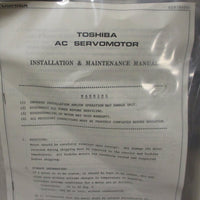 Toshiba RA20L AC Servo Motor WFA01000VSQA 1000 W, 1500 RPM Rated w/ DC Brake
