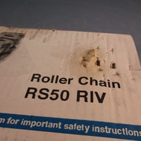 Tsubaki RS50 RIV Roller Chain 10ft Riveted Single Strand Size #50, 5/8" Pitch