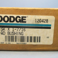 Dodge 120428 SK x 17/16 QD Bushing No Accessories NOS